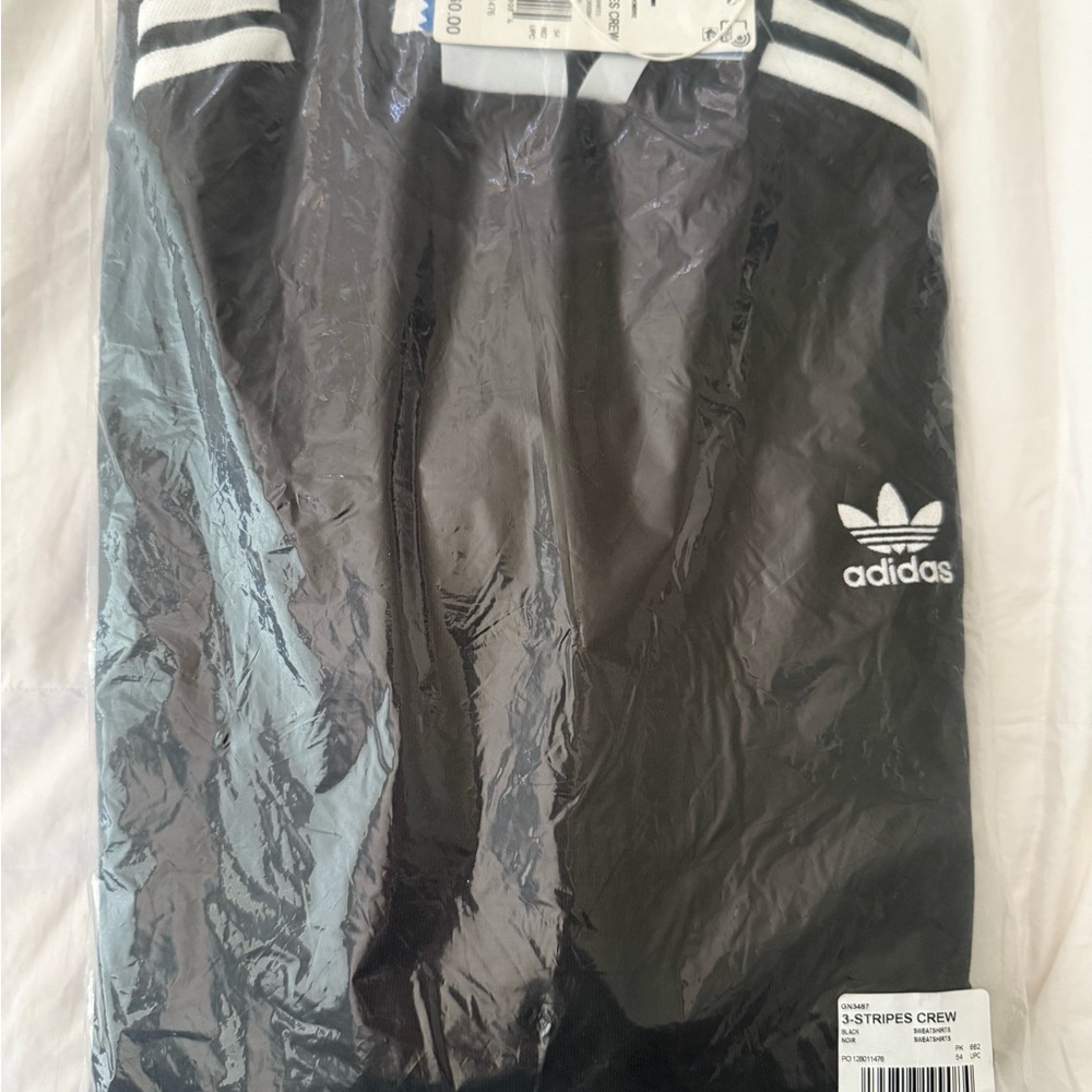 Adidas Gray Sweatshirt with White Stripes